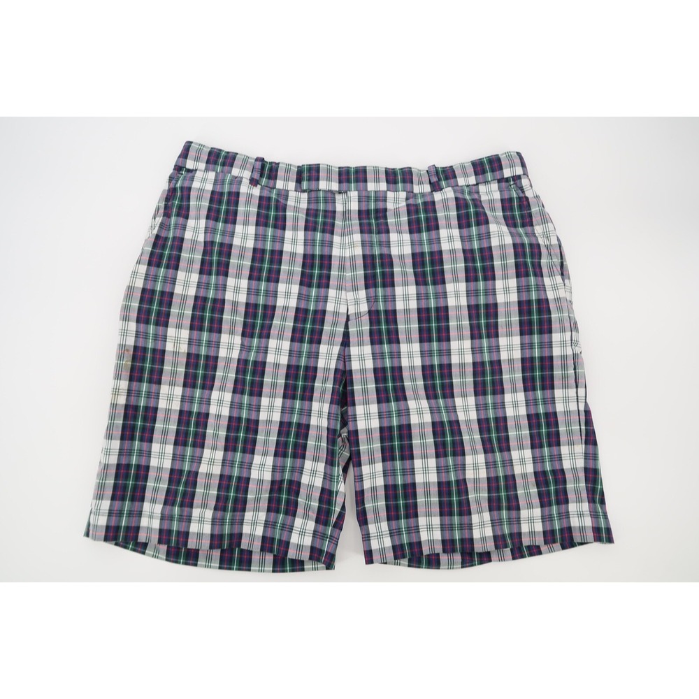 RLX Ralph Lauren Mens 38 Golf Shorts Plaid Bermuda Multicolor Blue Green